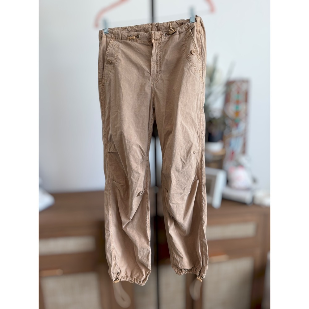 American Eagle Outfitters High Rise Utility Parachute Jogger Pants Brown S
